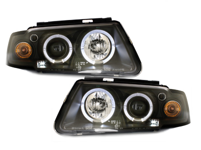 Scheinwerfer für VW Passat 3B 96-00 2 Standlichtringe schwarz