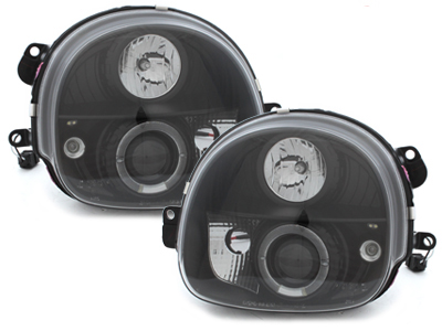 LED Angel Eyes Scheinwerfer für Renault Twingo 92-06 schwarz