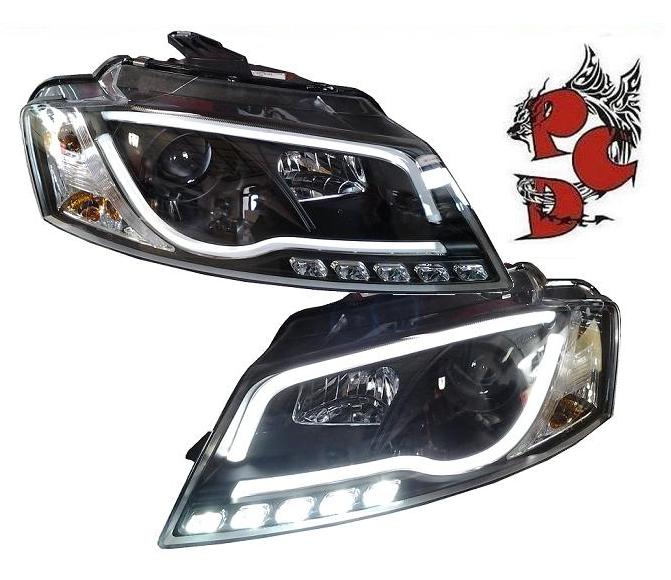 Lightbar Scheinwerfer für Audi A3 8P 08-12 LED TAGFAHRLICHT schwarz