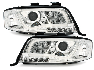 Lightbar Scheinwerfer für AUDI A6 4B C5 01-04 TAGFAHRLICHT chrom
