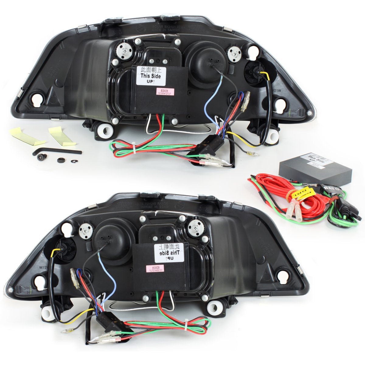 LED TAGFAHRLICHT Scheinwerfer für Seat Ibiza 6L 03-08 black schwarz