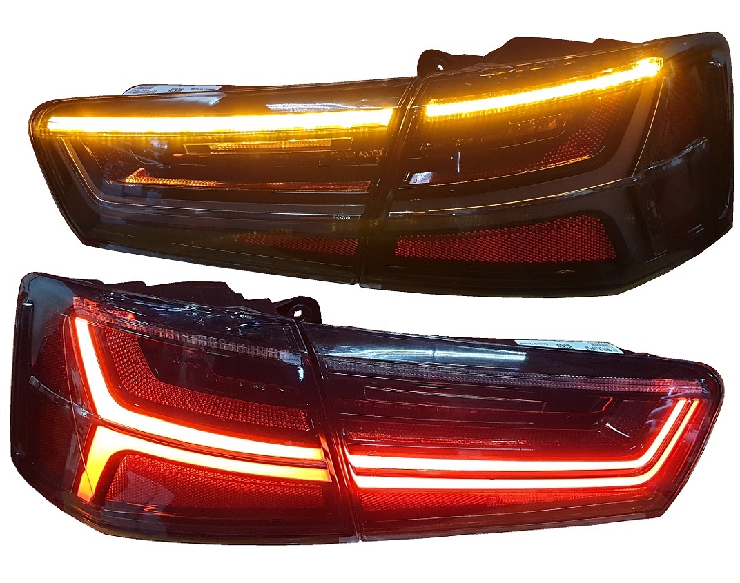 LED Rückleuchten für AUDI A6 4G 11-14 Limousine LAUFBLINKER schwarz