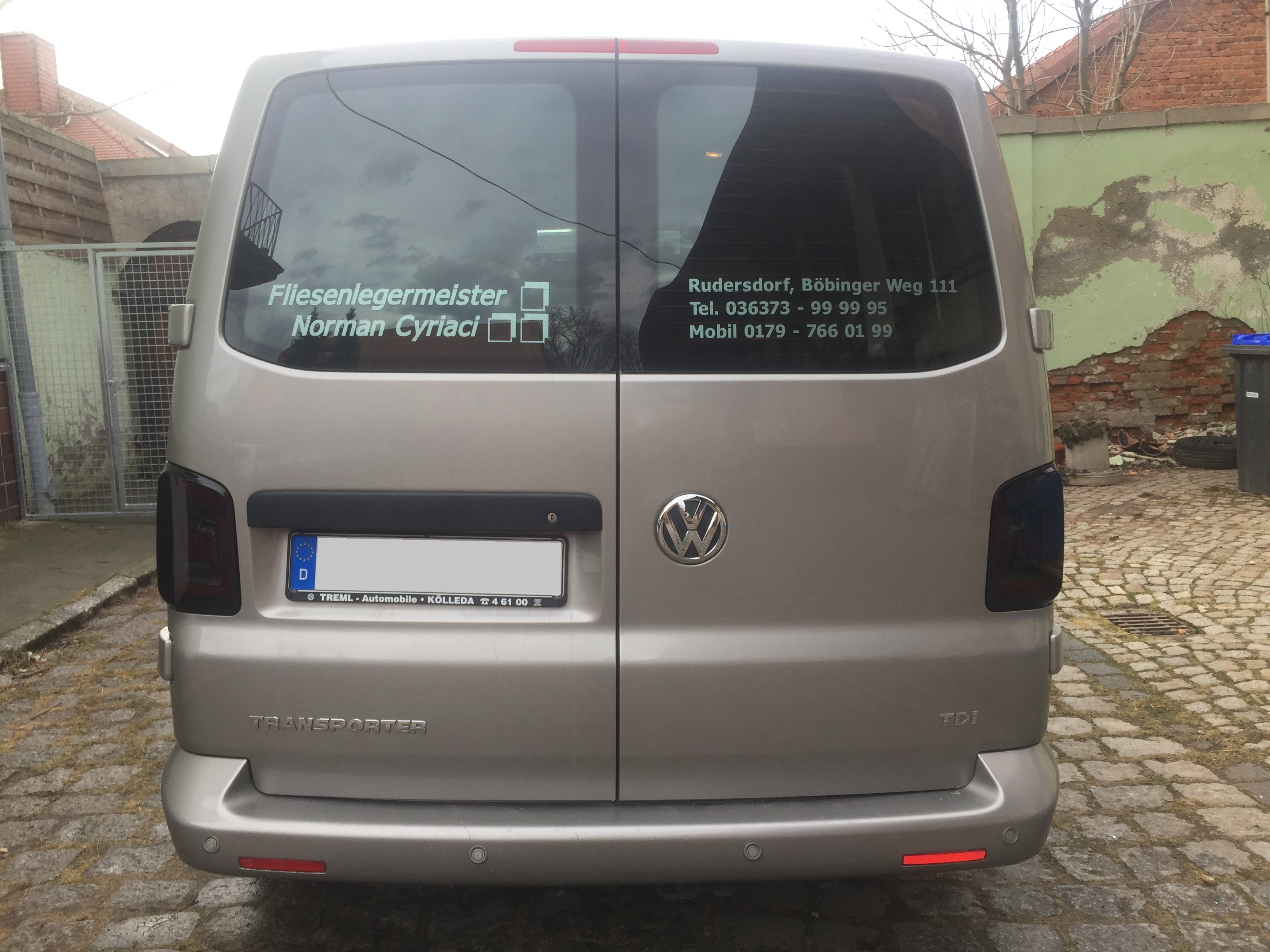 Voll LED Rückleuchten für VW T5 2003-2015 schwarz grau Led-Blinker Flügeltürer