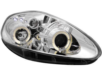 Scheinwerfer für Fiat Grande Punto 05-08 2 Standlichtringe chrom