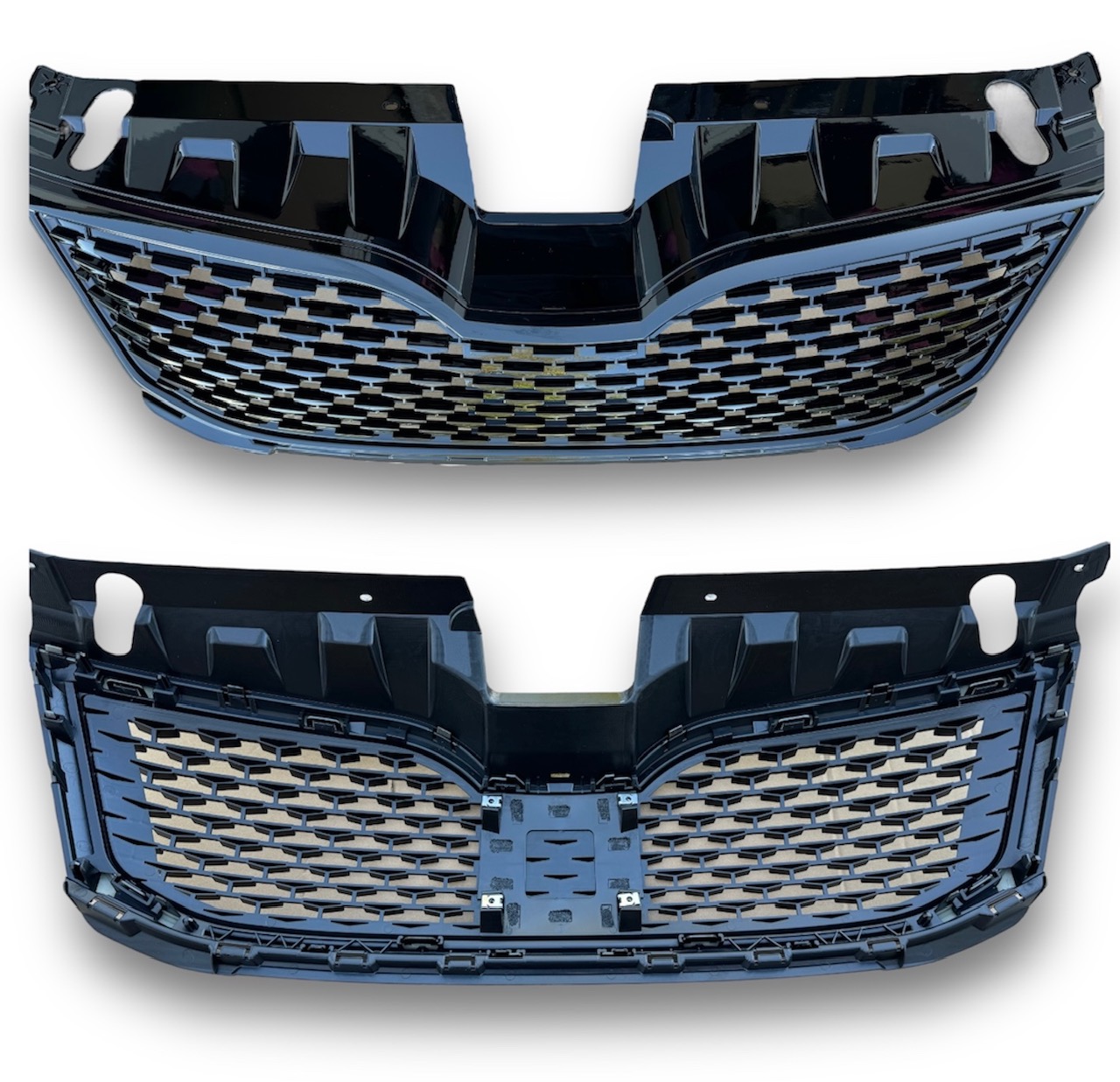 ABS Kunststoff Frontgrill Kühlergrill schwarz glänzend für Skoda Octavia 5E 17-20 Facelift Waben