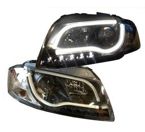 Lightbar Tagfahrlicht Scheinwerfer für AUDI A3 8P 03-08 schwarz