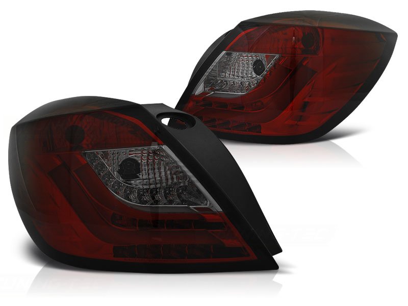 Lightbar LED Rückleuchten für Opel Astra H GTC 3-Türer dunkelrot Sonar