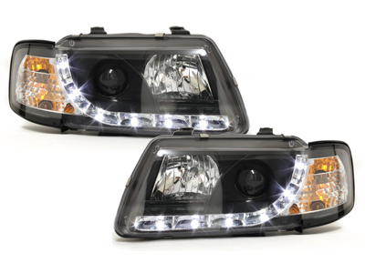 Scheinwerfer für AUDI A3 8L 96-00 Tagfahrlicht-Optik schwarz