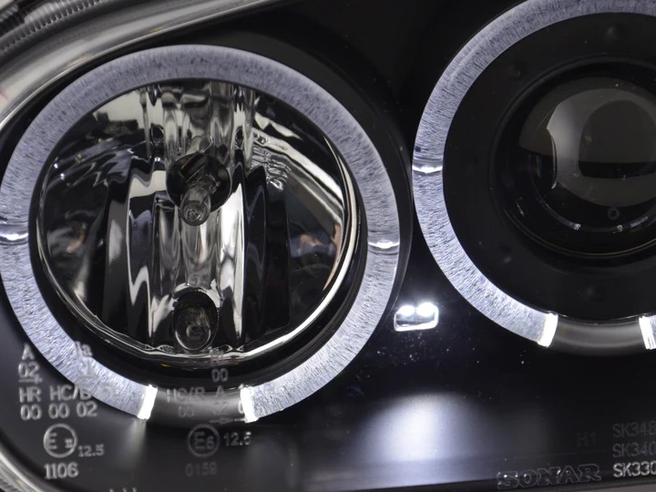 Led Angel Eyes Scheinwerfer für VW Golf IV 97-04 schwarz