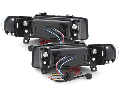 Led Angel Eyes Scheinwerfer Seat Leon Toledo 1M 99-04 schwarz