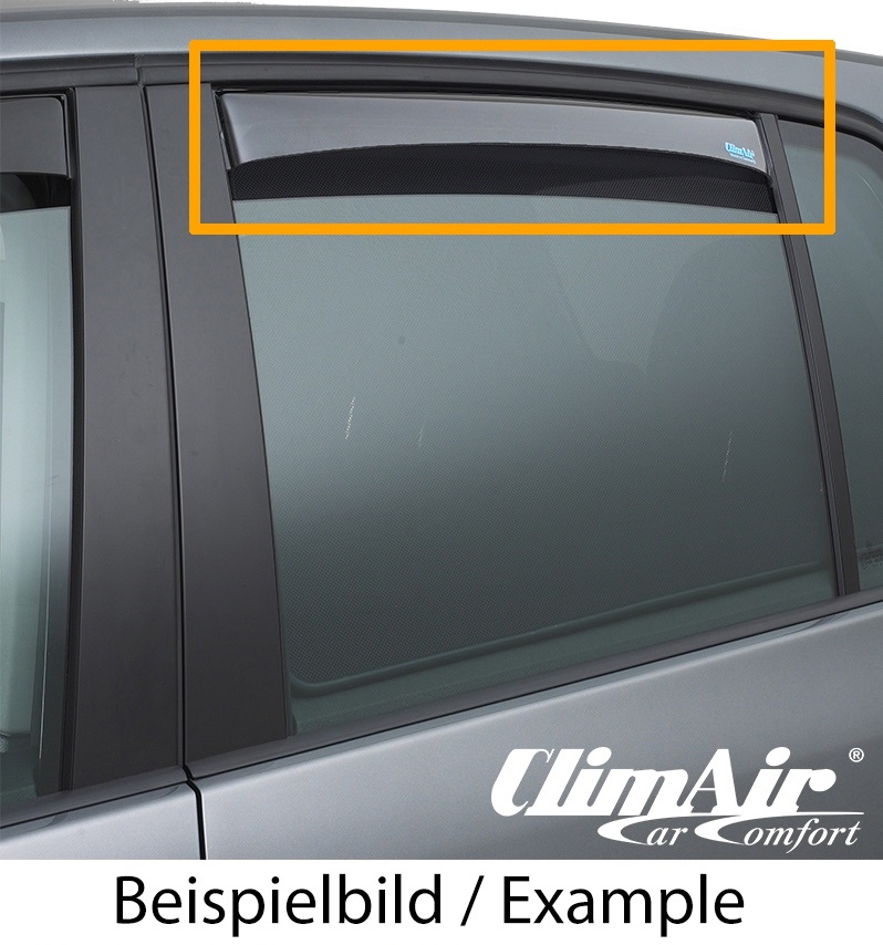 ClimAir WINDABWEISER REGENABWEISER schwarz hinten für VW Touran 5T1 ab 2015 mit ABE 4539D