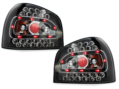 LED Rückleuchten für Audi A3 8L 09/96-2004 schwarz Klarglas LH