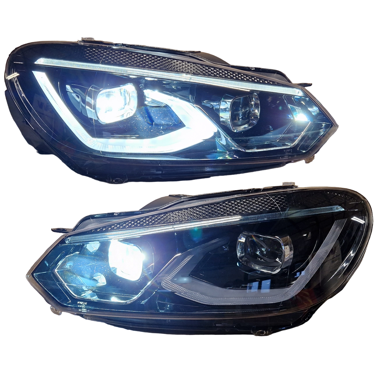 VOLL-LED Scheinwerfer für VW Golf 6 VI 08-12 schwarz sequentieller Start VL