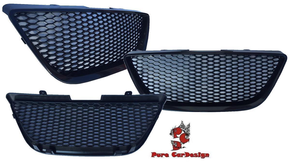 Frontgrill  für Seat Ibiza 6J 08-12 schwarz Waben-Design