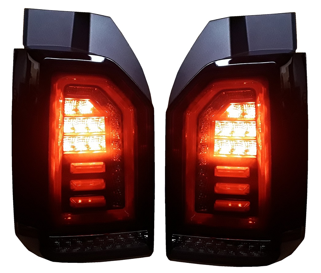 Voll LED Rückleuchten für VW T6 2015-2019 schwarz rot