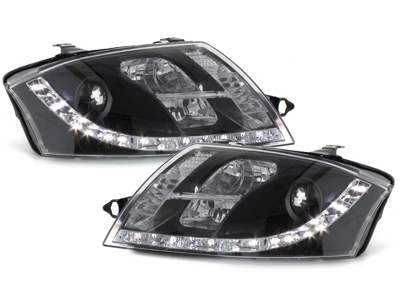 Led Tagfahrlicht Scheinwerfer für Audi TT 8N 98-05 schwarz