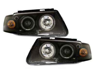Scheinwerfer für VW Passat 3B 96-00 2 Standlichtringe schwarz