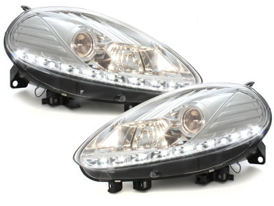 LED TAGFAHRLICHT Scheinwerfer für Fiat Punto Evo 09-11 chrom