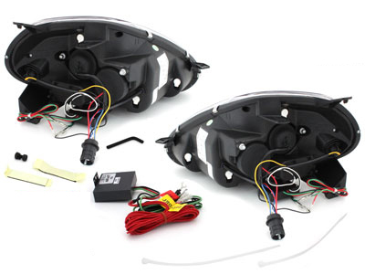 LED TAGFAHRLICHT Scheinwerfer für Fiat Grande Punto 05-08 chrom