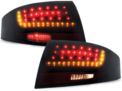 LITEC LED Rückleuchten für Audi TT 8N 98-05 schwarz tiefschwarz
