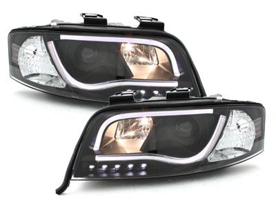 Lightbar Scheinwerfer für AUDI A6 4B 97-00 TAGFAHRLICHT schwarz