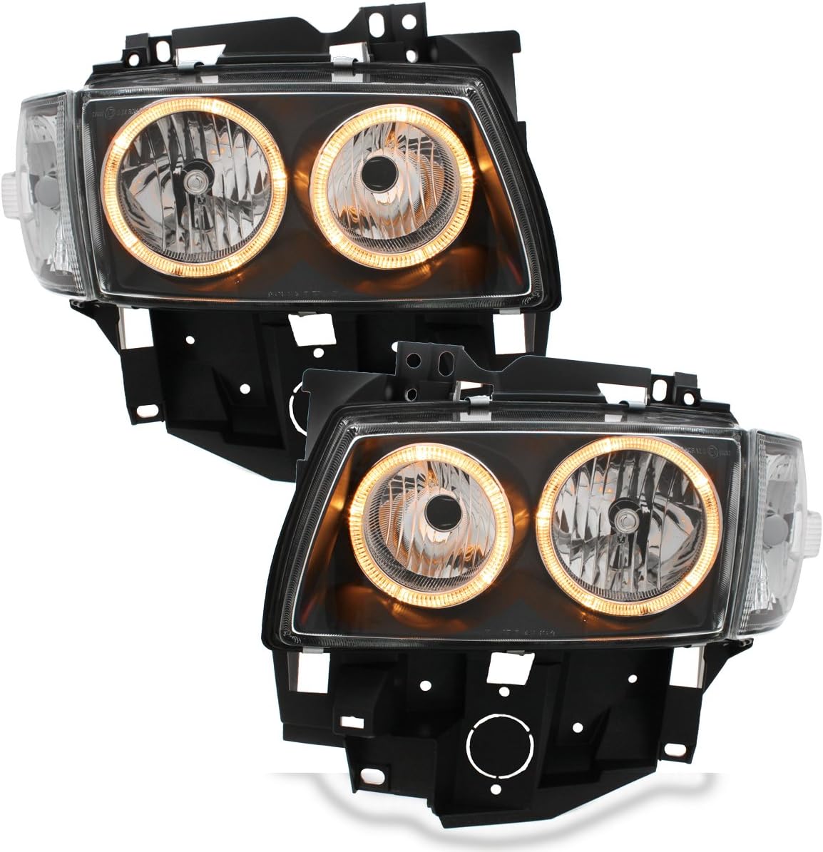Angel Eyes Scheinwerfer für VW T4 97-03 LV 2 Standlichtringe schwarz
