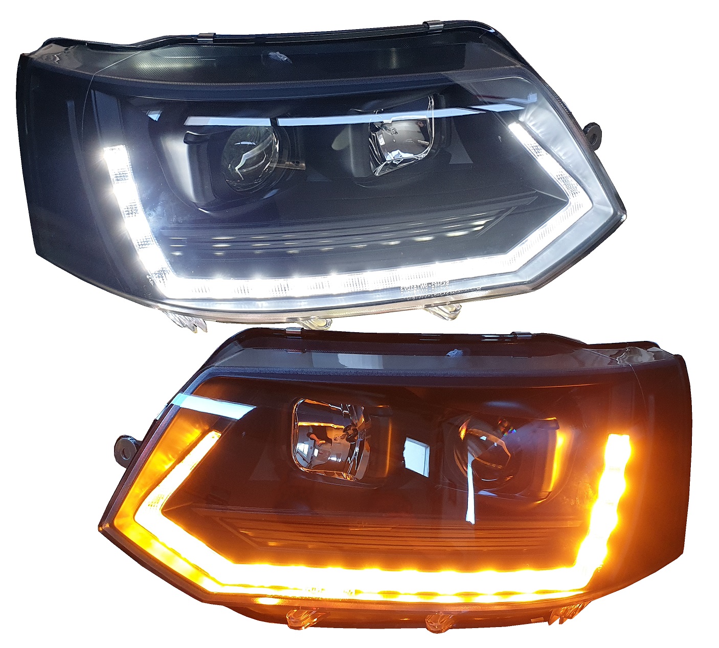 Tagfahrlicht Scheinwerfer dynamischer LED Blinker für VW T5 09-15 Laufblinker V2
