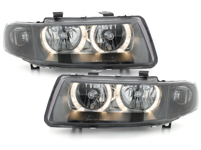 Angel Eyes Scheinwerfer Seat Leon Toledo 1M 99-04 schwarz Depo
