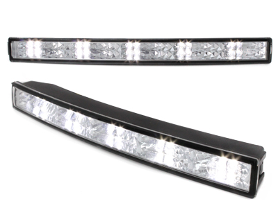 LITEC LED Tagfahrlicht 20 LEDs Tagfahrleuchten chrom 31cm