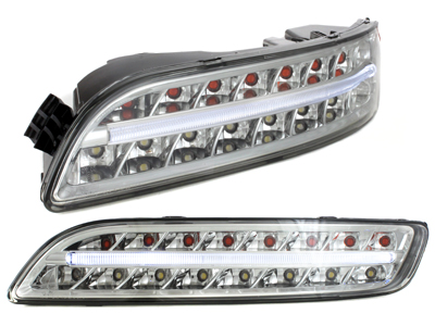 Led Rückleuchten für Porsche 911 997 + Led Blinker Nebelscheinwerfer Standlicht Seitenblinker chrom