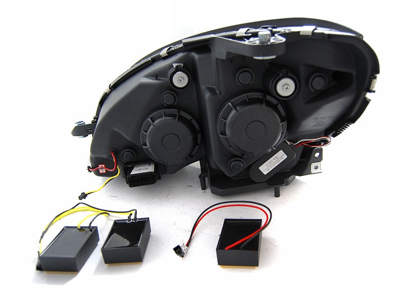 Scheinwerfer für Mercedes S204 W204 07-10 schwarz Lightbar Standlicht Laufblinker