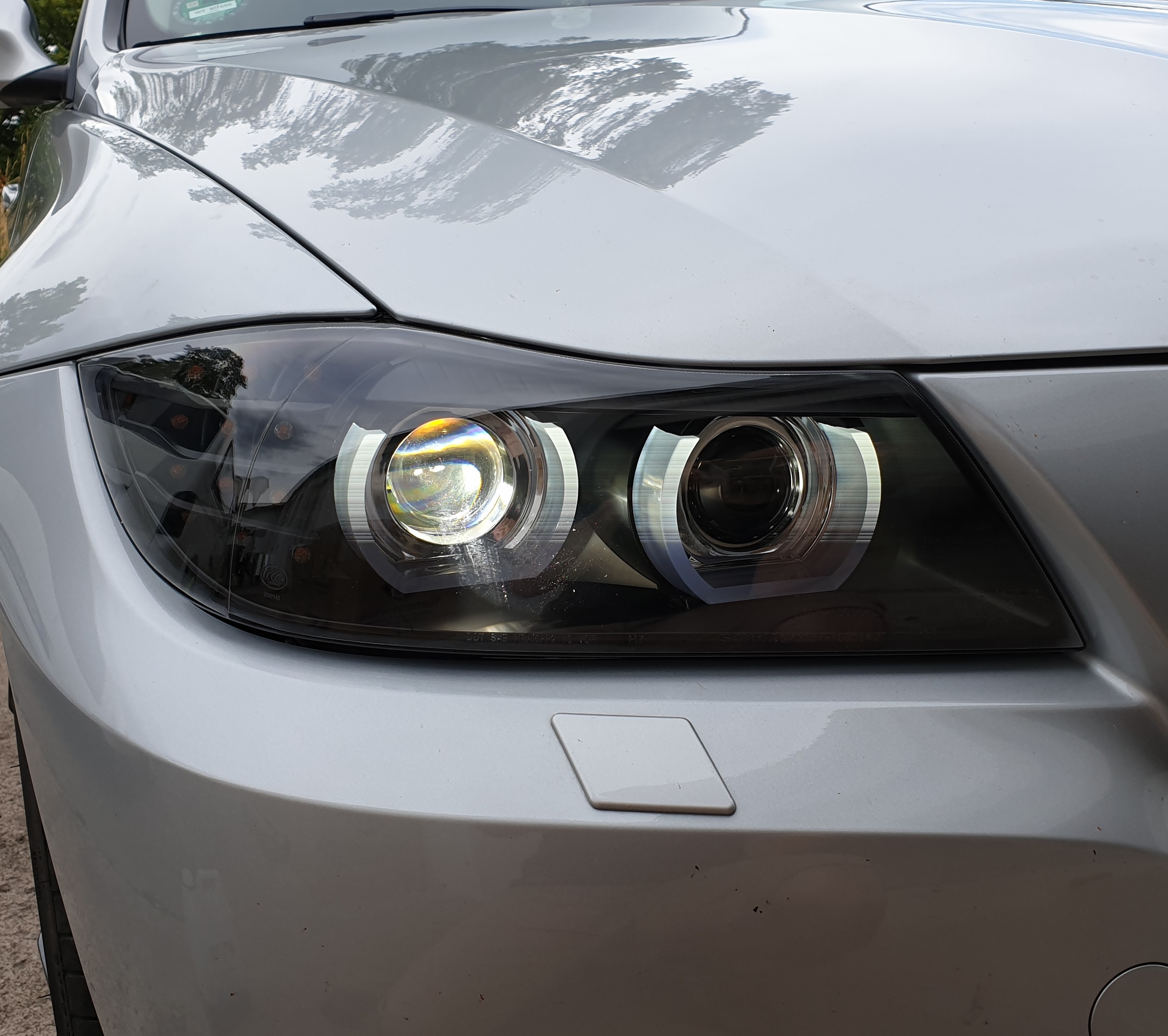 Lightbar Xenon D1S Scheinwerfer für BMW E90 E91 LCI 08-12 schwarz HID + AFS