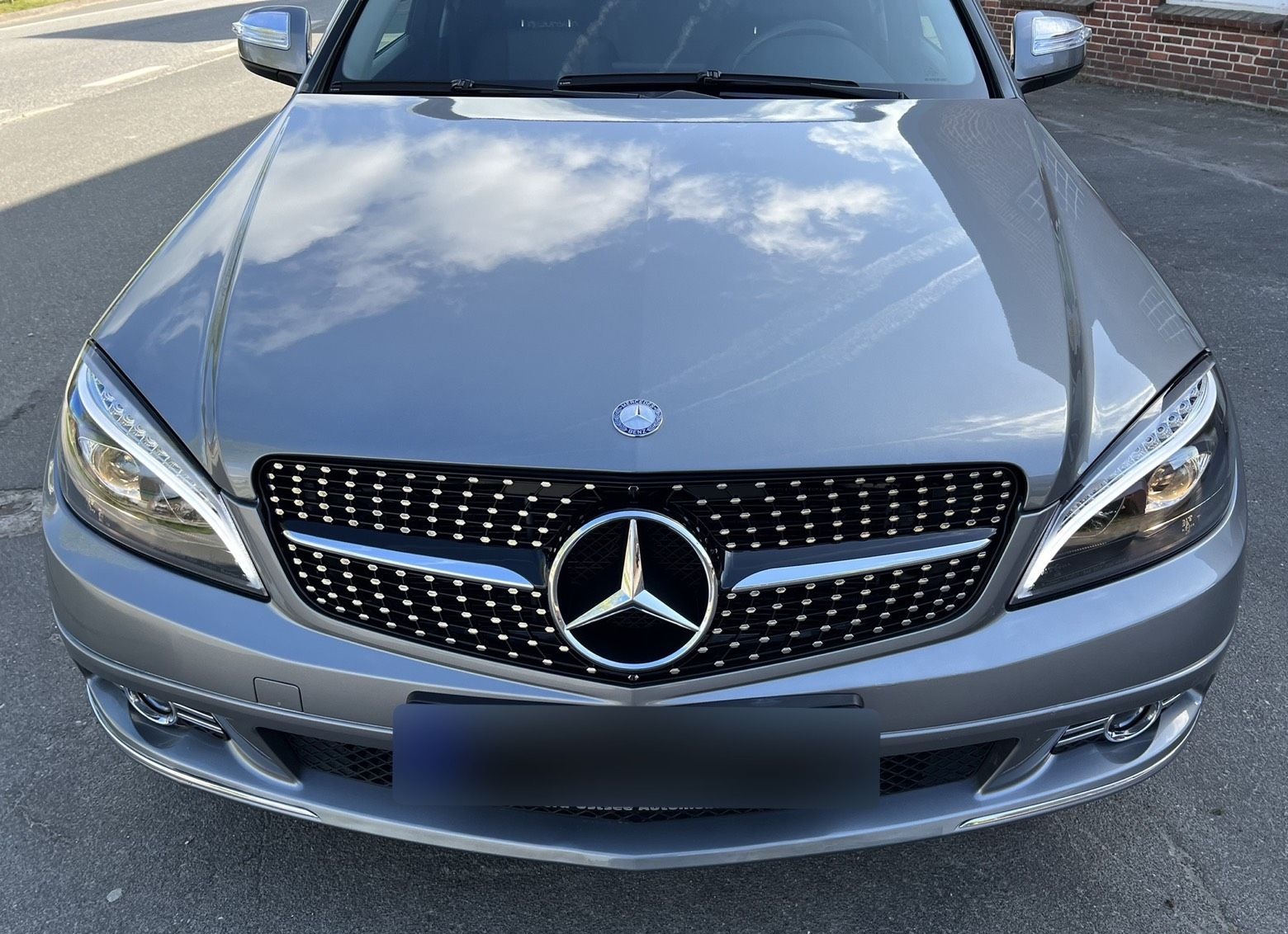 Scheinwerfer für Mercedes S204 W204 07-10 schwarz Lightbar Standlicht Laufblinker