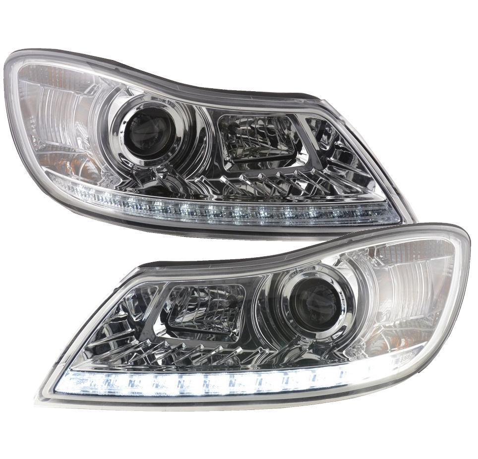 Tagfahrlicht-Optik Scheinwerfer für Skoda Octavia 1Z 09+ chrom