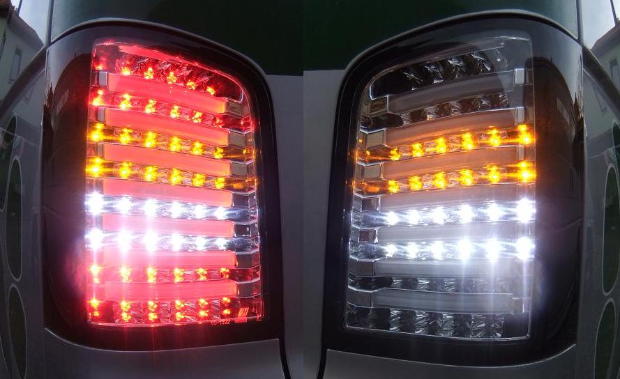 LED Rückleuchten für VW T5 2003- inkl. Facelift schwarz klar