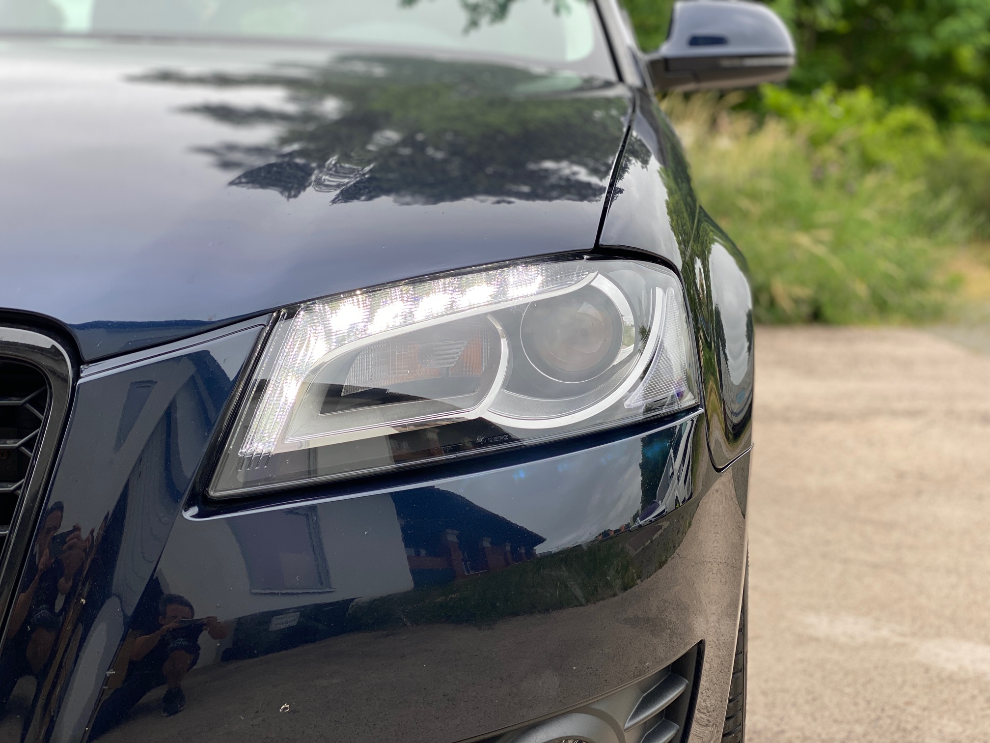 LED TAGFAHRLICHT Scheinwerfer für AUDI A3 8P 09-12 schwarz Depo