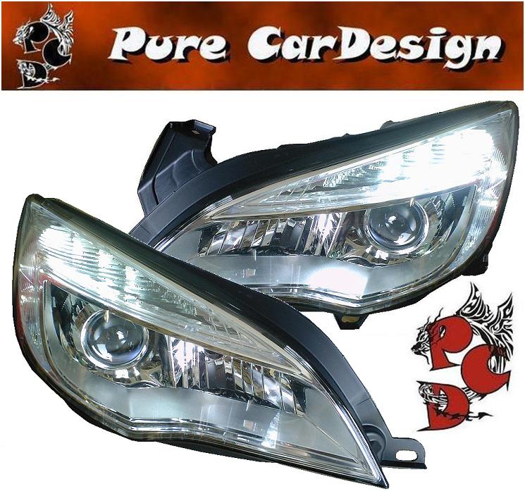 LED TAGFAHRLICHT Scheinwerfer für Opel Astra J 09-12 chrom Depo