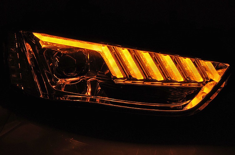 Halogen Scheinwerfer für AUDI A4 B8 8K 12-15 chrom mit Led Laufblinker & Tagfahrlicht