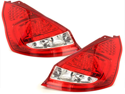 LED Rückleuchten für Ford Fiesta MK 7 08-12 red/crystal rot Depo