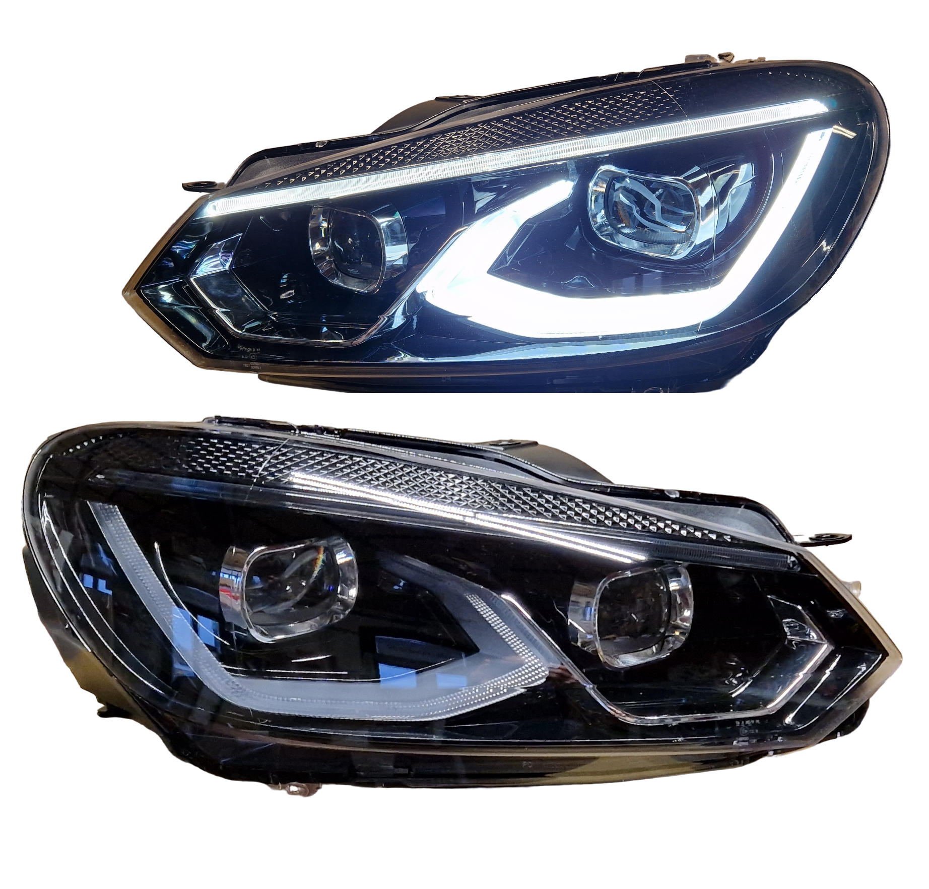 VOLL-LED Scheinwerfer für VW Golf 6 VI 08-12 schwarz sequentieller Start VL