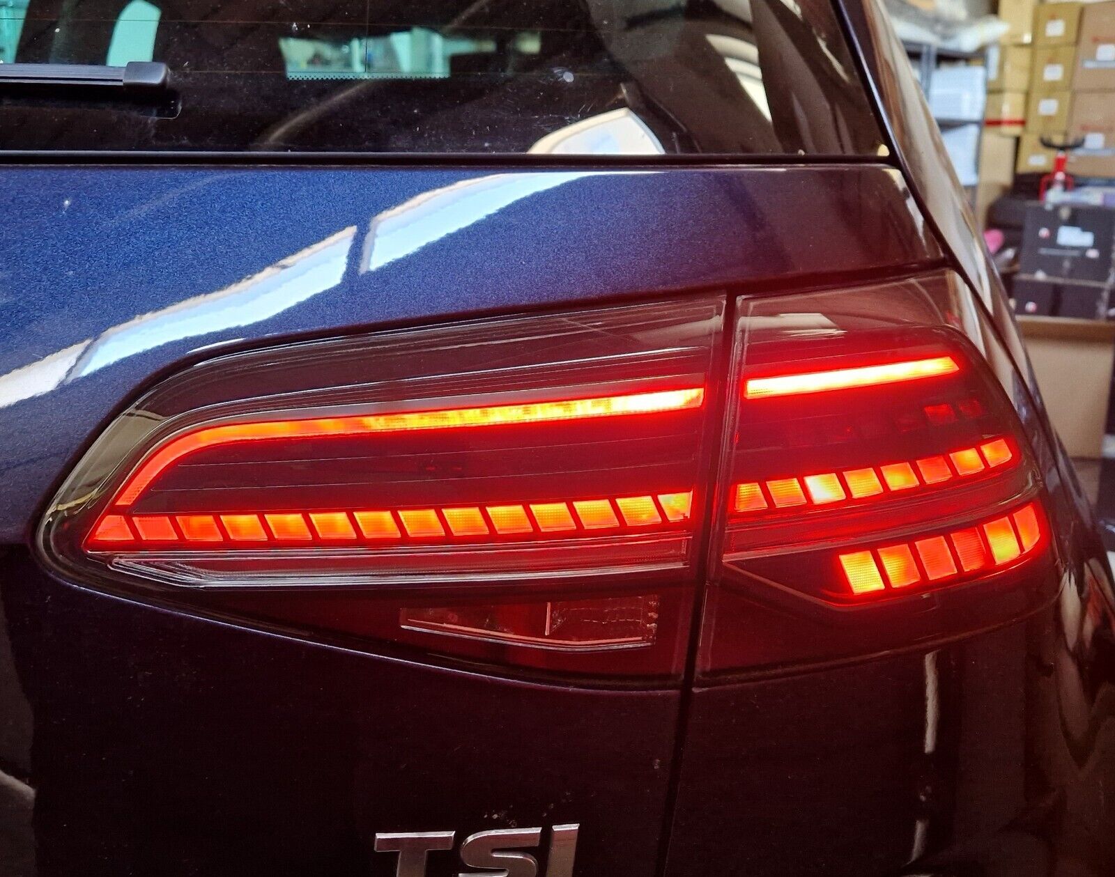 LED Rückleuchten für VW Golf 7 2013-2019 dynamischer LED Blinker schwarz VL