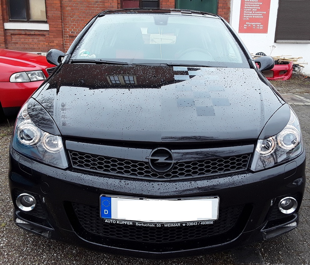 Angel Eyes Standlicht Scheinwerfer für Opel Astra H 04-09 schwarz
