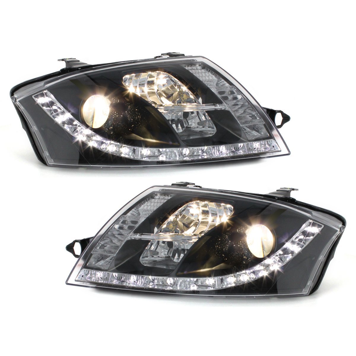 Led Tagfahrlicht Scheinwerfer für Audi TT 8N 98-05 schwarz