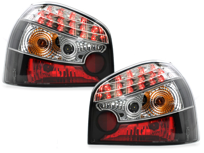 LED Rückleuchten für Audi A3 8L 09.96-04 schwarz Klarglas