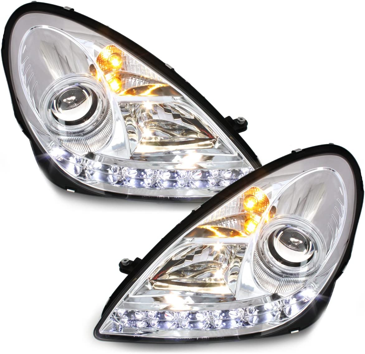 Xenon Scheinwerfer für MERCEDES BENZ SLK R171 04-11 TFL-Optik chrom