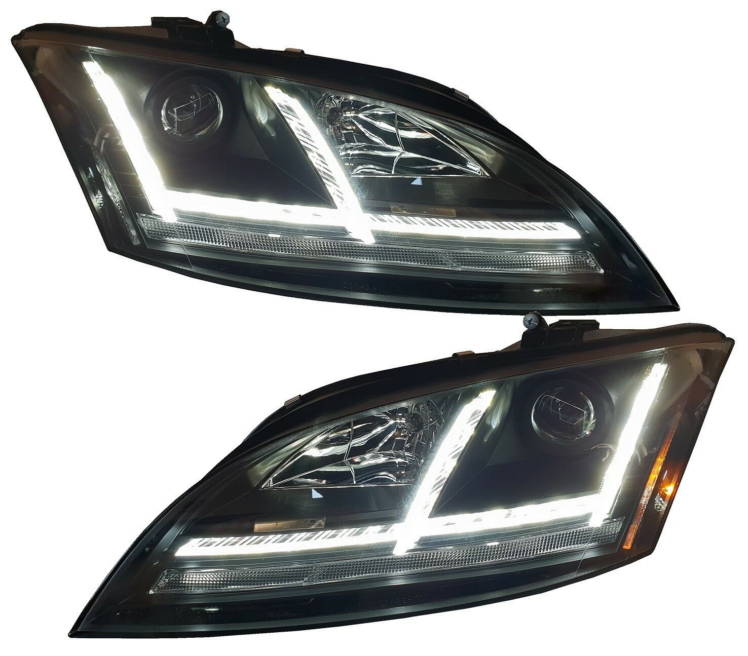 Halogen Scheinwerfer schwarz mit dynamischem Blinker für Audi TT 8J 06-10