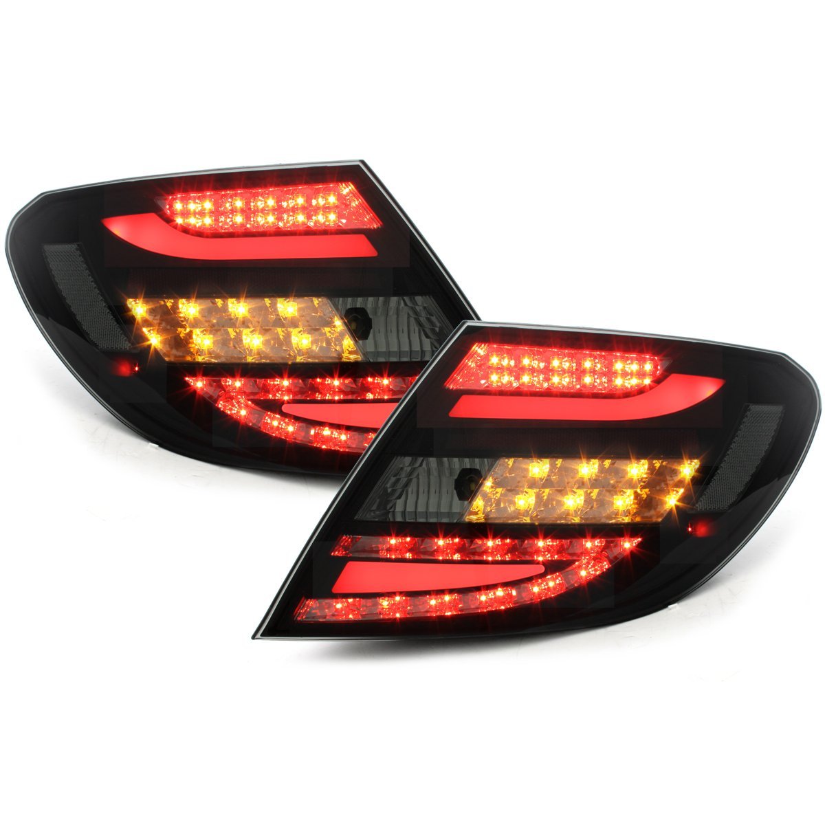LED Rückleuchten für Mercedes Benz W204 Limousine 07-10 schwarz