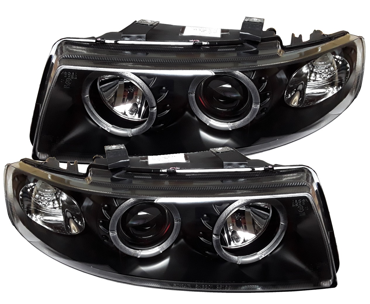 Led Angel Eyes Scheinwerfer Seat Leon Toledo 1M 99-04 schwarz