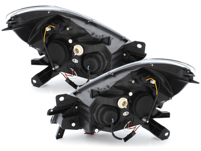 Scheinwerfer für Renault Clio MK3 05+ Led Standlichtringe schwarz