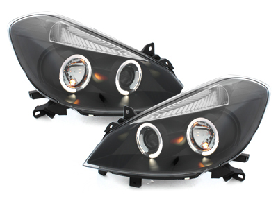 Scheinwerfer für Renault Clio MK3 05+ Led Standlichtringe schwarz